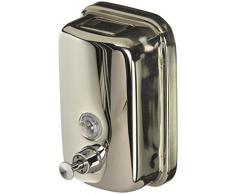 FERIDRAS Facile Distributeur de Savon Mural, 500Â ML, Acier, Chrome, 9Â x 14Â x 23Â cm