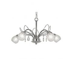 Oaks Lighting Lustre 5 lumières Chrome poli pour Seat Leon Plafonnier Argenté