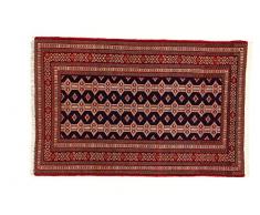 Eden Carpets yomud Tapis noué à la Main, Laine, Multicolore, 140 x 210 cm