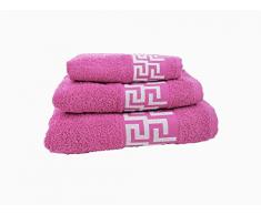 ForenTex Jeux de Serviettes (Ref vsc-500g) Usage Multifonction pour Baignoire, Douche, lavabo, Plage, 100% Coton/Cotton, Rose, 30Â X 50, 50Â x 90,100Â x 140Â cm