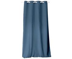 Enjoy Home Rideau Coton avec 8 Oeillets Polyester Bleu Jean 140x240 cm, 240x140 cm