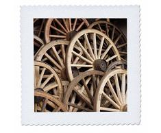 3dRose Blanc, 14 x 35,6 cm Lit carré