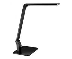Alco LED Lampe de bureau, 5 Compartiment Intensité variable, noir, 9220â11, Plastique Aluminium, Noir 10W