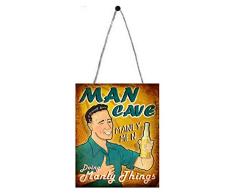 Primus Plaque Murale en mÃ©tal 25 cm x 20 cm pour Cuisine, Garage, abri de Jardin Vintage (Man Cave Manly Homme), Taille Unique