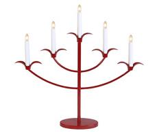 Star 148-45 chandelier Tilpi 5 lumières, matériel : métal, couleur: rouge, ca. 52 cm x 54 cm boite coloré