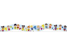 Plage 153102 Frise dÃ©coupÃ©e adhÃ©sive - Doudou & co, 120 x 15 cm