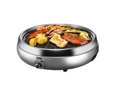 Unold Asia Barbecue 30 cm Barbecue Ã gras et sain 1900 W argentÃ©