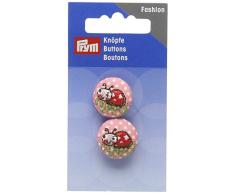 Prym Coccinelle Couvert Boutons, en Plastique, Multicolore, 20Â mm, Lot de 2