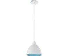 interfan Manille Lampe suspension E27, couleur blanc et bleu