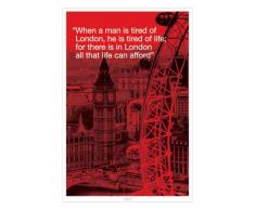 1art1 Empire 330574 Poster Londres avec Citation (en Anglais) 61 x 91,5 cm
