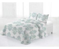 MI CASA 180 x 270 Boutis LABA Turc (90) + 1 FC 50 x 70, Coton, 50% Polyester, Turquoise