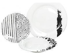 Tognana OM070185610 Service de table 18 piÃ¨ces Clark, porcelaine