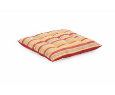 Galileo Casa Rayures Coussin pour Chaise, Coton, 40Â x 40Â x 3Â cm 40x40x3 cm Rouge