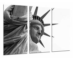 Tableau Moderne Photographique, Impression sur bois, New York City, Statue de la Liberté, Face Stone, 97 x 62 cm, ref. 26935