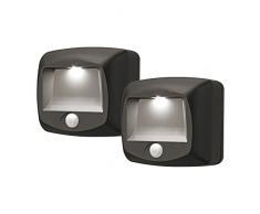 Mr Beams MB522 Spot LED de Marche/dEscalier dIntérieur/Extérieur à Piles avec Détecteur de Mouvement Plastique Brun