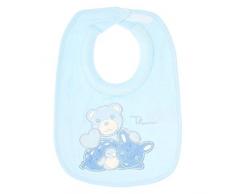 THUN Bavoir Bleu Thun & OVS en Coton Biologique Petits Amis, Bleu