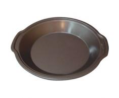 Winware antiadhésif Moule à Tarte Rond de Haute qualité en Acier épais avec revêtement Anti-adhésif et Prise en Main Facile Poignées