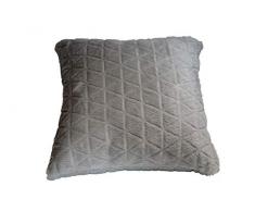 Comptoir du linge Coussin Pyramide Gris Microfibre, 50x50 cm