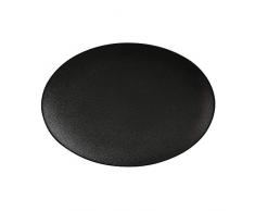 Maxwell Williams Caviar Bol de service Motif mouchoir Assiette ovale Noir