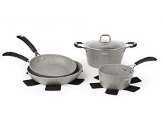 Excelsa Four-Ok Set de 2 poêles et 2 casseroles, aluminium forgé avec revêtement antiadhésif