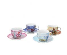 Tognana IR085363381 Iris City Lot de 8 Tasses à thé en Porcelaine Multicolore