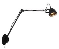 Brilliant Carmen Applique murale à bras oscillant Noir Corindon 20 W