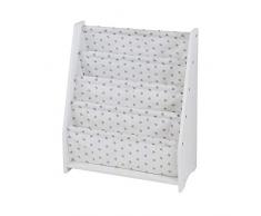 HOUSE Hamac de Rangement pour Livres Blanc 60 cm x 50,5 cm x 23 cm