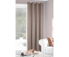 eurof irany ZAS/Jack/Kaka Rideau occultant Rideau Ã Åillets, Polyester, Marron, 0,02Â x 140Â x 250Â cm Jack