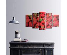 Bonamaison DÃ©coration Murale Ensemble de 5 Impression sur Toile, Dimensions: 100 x 60 Cm - ConÃ§u et fabriquÃ© en Turquie