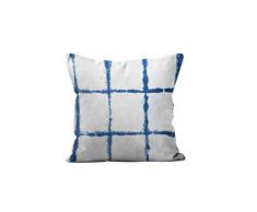 Soleil docre Azur Coussin, Coton, Bleu, 40 x 40 cm