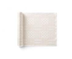 MY DRAP MYdrap SLA32V/101-11 Table NoÃ«l 32x32cm-Rouleau de 6 Serviettes-Motifs Vivo, Lin, Ecru, 5 cm