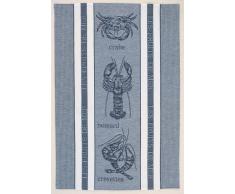 Rushbrookes Torchon franÃ§ais Poisson Indigo