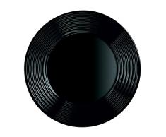 Arcoroc L7611 Harena Assiette plate en verre opale Noir 25 cm