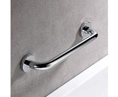 IBERGRIF M34018 Barre dappui de Douche 32cm, Accessoires de salle de bain, Chrome, Laiton, Argent