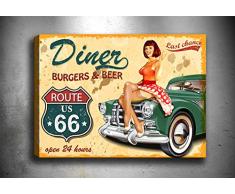 Bonamaison Peinture sur toile, multicolore, 50 x 70 cm - ConÃ§u et fabriquÃ© en Turquie