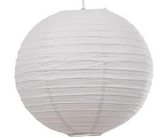 Loxton Lighting Lot de 10Â Regular fils Lanterne, papier, Blanc
