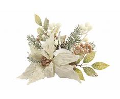 Villa dEste Home Tivoli Christmas Photophore noÃ«l Ã©toile et Baies, Bois/Plastique/mÃ©tal, Ivoire, 30Â x 30Â x 13Â CM