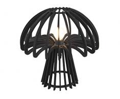 LEITMOTIV LM1788 Lampes de Bureau, Bois, Noir