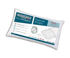 V.I.P. Very Important Pillow Oreiller SILVERSOFT dÃ©houssable avec Fermeture Ã©clair, Rembourrage en Fibre Ball Â« SoftylÃ© Â», hypoallergÃ©nique, Lavable, 50 x 80 cm, Blanc