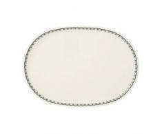 Villeroy & Boch Casale Blu Assiette à poisson ovale, 43 x 30 cm, Porcelaine Premium, Blanc/Bleu