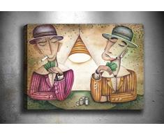 Bonamaison Peinture sur toile, multicolore, 40 x 60 cm - ConÃ§u et fabriquÃ© en Turquie