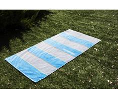 Don Coton Jacquard Serviette de Plage, Coton, Bleu, 42Â x 5Â x 42Â cm