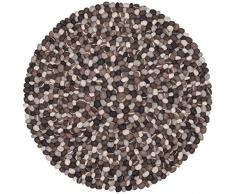 myfelt Hardy Tapis Rond en Feutre Laine Vierge Gris, Feutrine, Gris, DiamÃ¨tre 50 cm