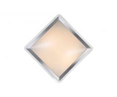 Lucide 79172/13/12 Plafonnier, Acrylique, LED intégré, 12 W, Chrome Dépoli, Opalin