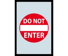 Empire 538109 Humoristique do Not Enter Miroir imprimé avec Cadre en Plastique façon Bois 20 x 30 cm