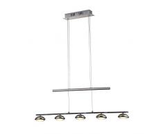 Stylehome pendelampe lED d48046 höherverstellbar plafonnier lustre suspension 5 lED 5 w blanc chaud