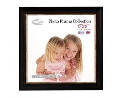 Inov8â6 x 6 cm-Petit Cadre Photo-Lot de 2 Gants de Toilette Noir