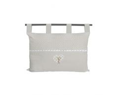 Soleil docre Tendresse TÃªte de lit, Coton, Gris, 45 x 70 cm