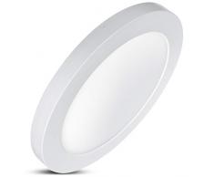 LED4U LD131 Panneau LED avec rÃ©glage de la tempÃ©rature de couleur WW 3000K + NW 4000K + CW 6000K Plafonnier Super Slim Design 19 mm 24 W
