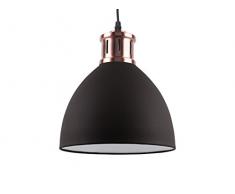 Leitmotiv LM1406 Lampe à Suspension, Fer, 40 W, Noir, Taille M